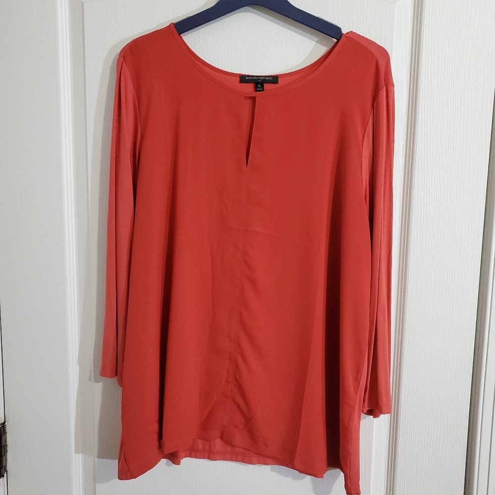 Banana Republic Keyhole Blouse XL